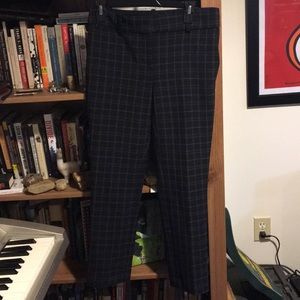 Ann Taylor Plaid Cropped Trouser (Size 2)